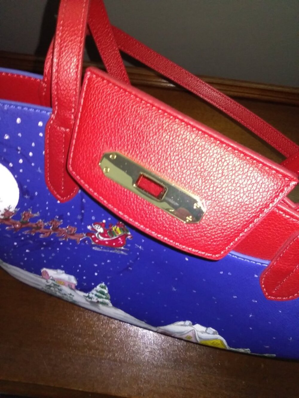 Talbots Christmas Scene Tote - Picture 3 of 10